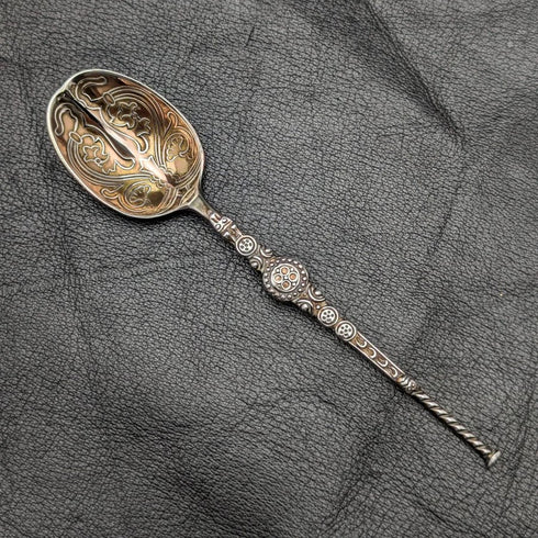 1936 年英國復古純銀帶註釋勺子 IS Greenberg